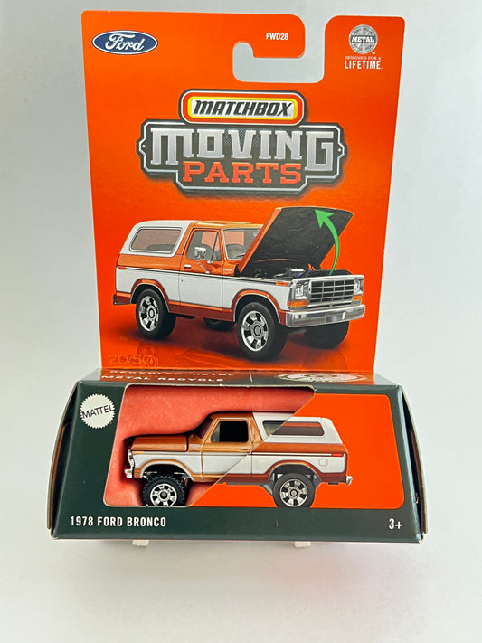 MATCHBOX MOVING PARTS -  1978 FORD BRONCO - ZX3 - Its Fun- Hot wheels - matchbox - diecast