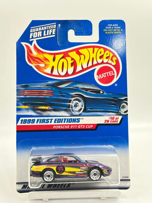 HOT WHEELS - PORSCHE 911 GT3 CUP - FIRST EDITIONS - PURPLE - 3E