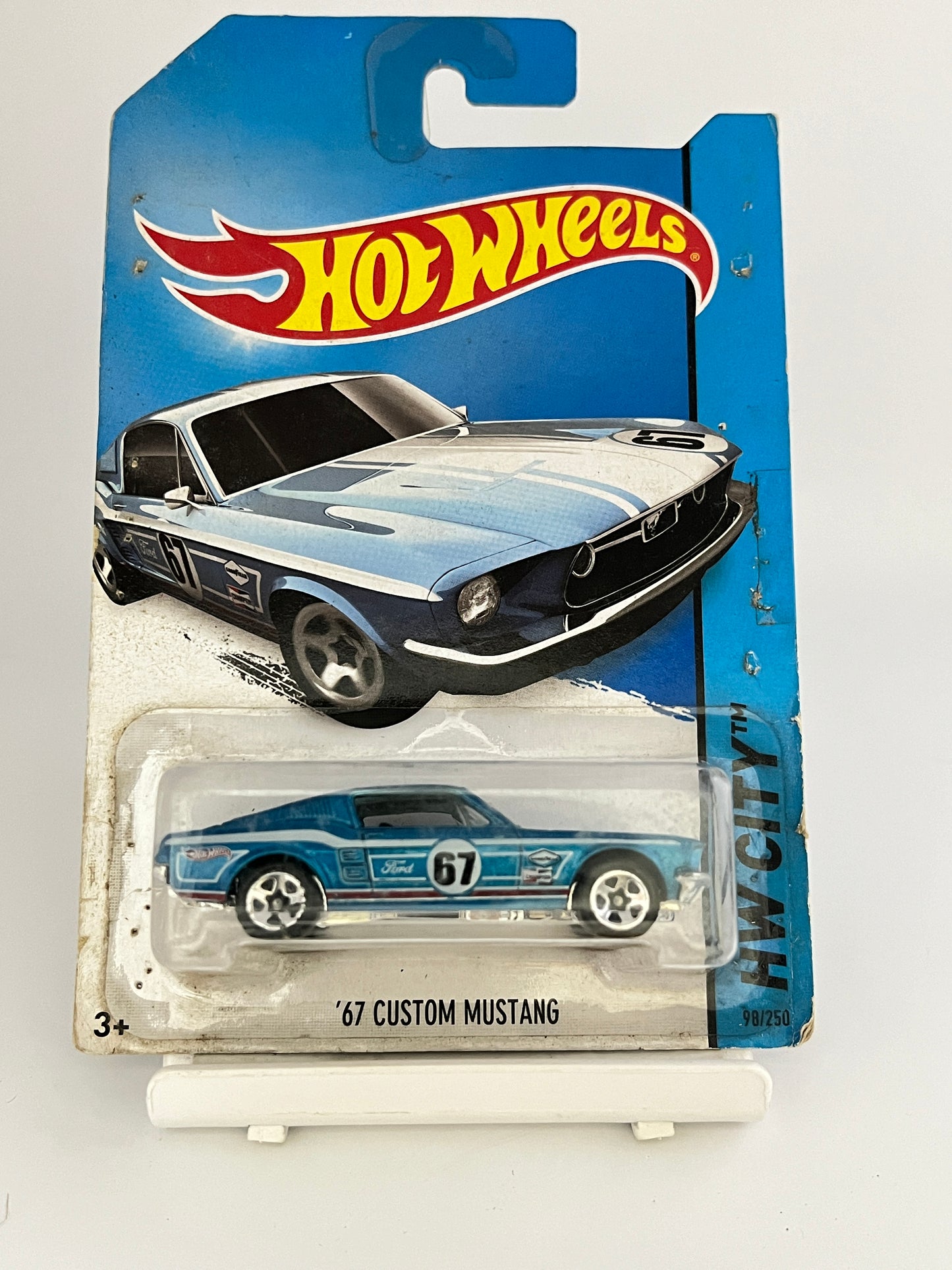 67 CUSTOM MUSTANG - OLD CARD - NOT IN MINT CONDITION - 1D - Its Fun- Hot wheels - matchbox - diecast