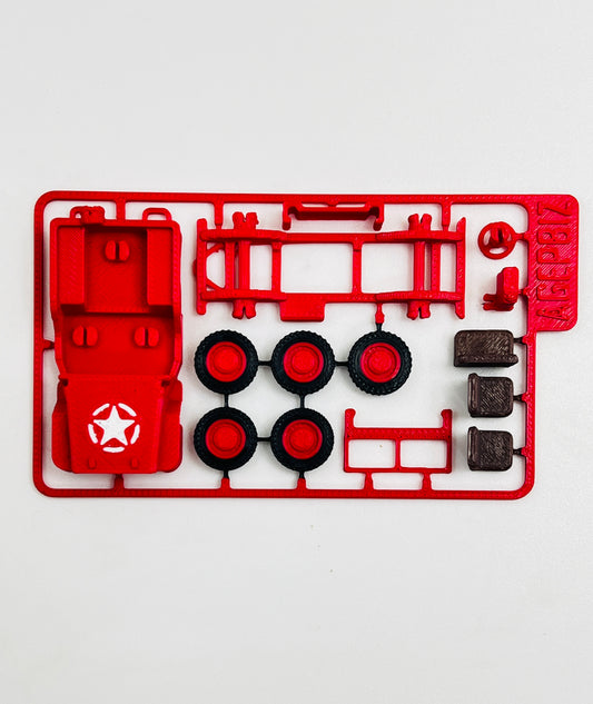 3D PRINTED - JEEP KIT CARD - RED