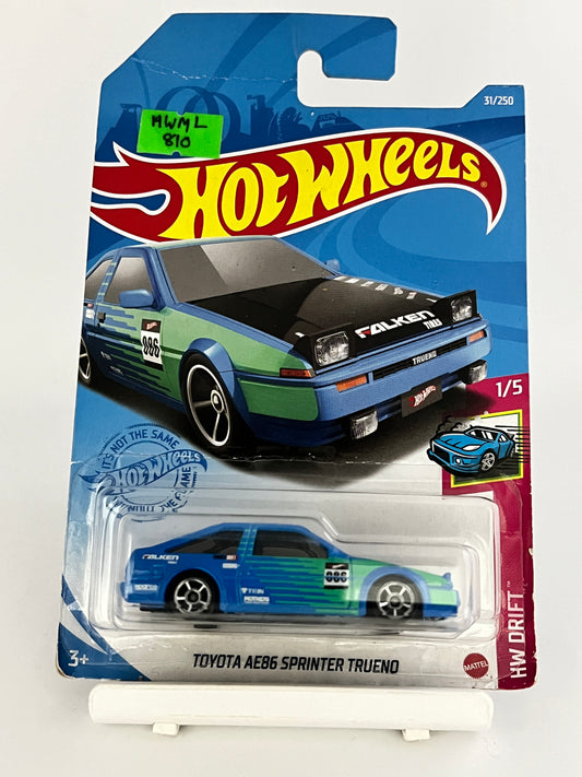 TOYOTA AE86 SPRINTER TRUENO - CREASED CARD - 3C - Its Fun- Hot wheels - matchbox - diecast