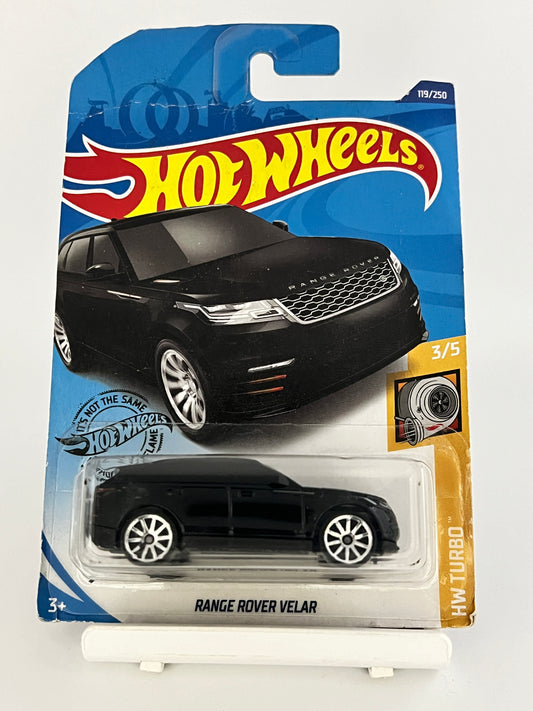 RANGE ROVER VELAR - BLACK - CREASED CARD- 4D - Its Fun- Hot wheels - matchbox - diecast