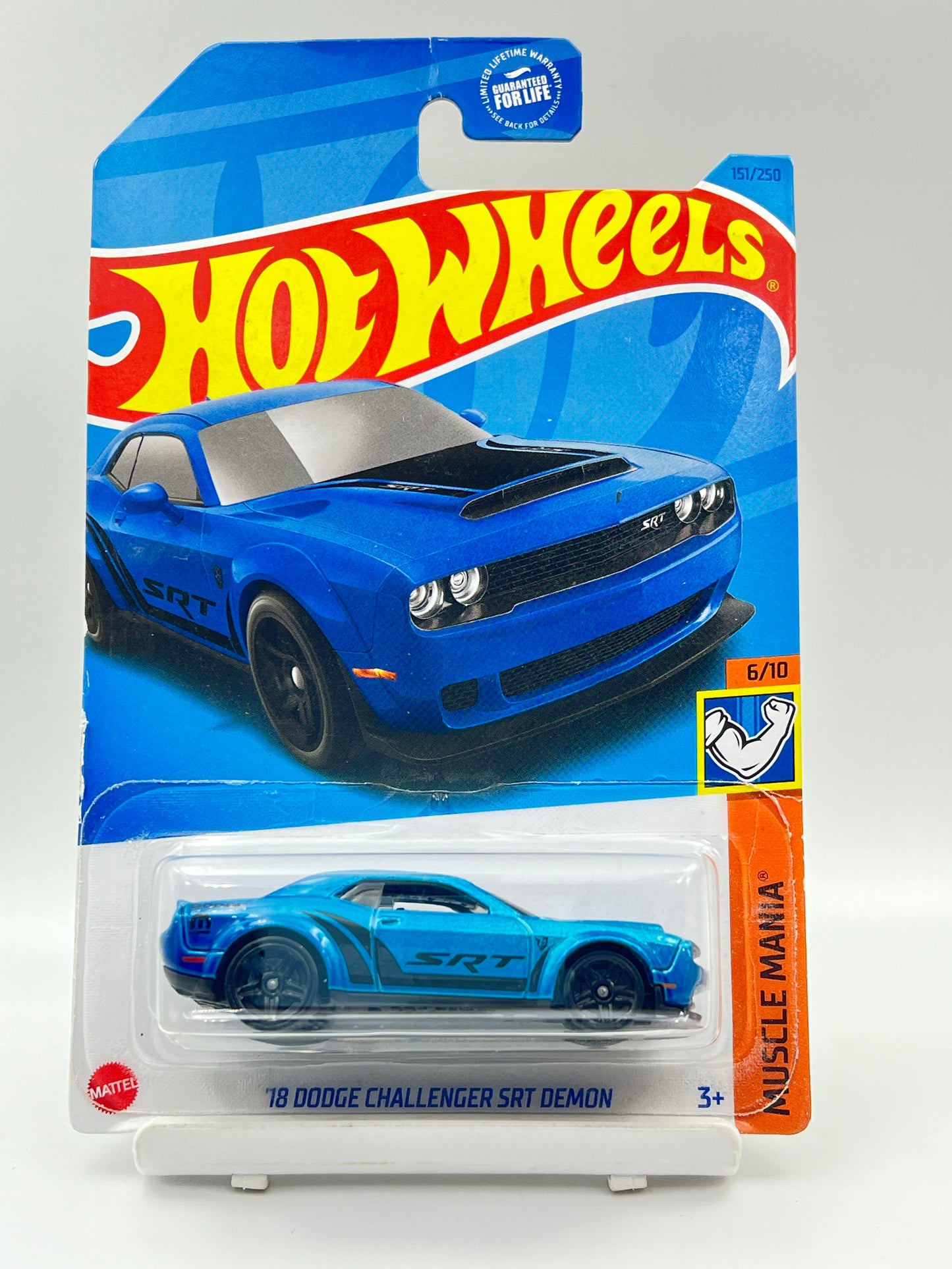 ( CARD AS IN PIC ) - HOT WHEELS - 18 DODGE CHALLENGE SRT DEMON - BLUE - 1C