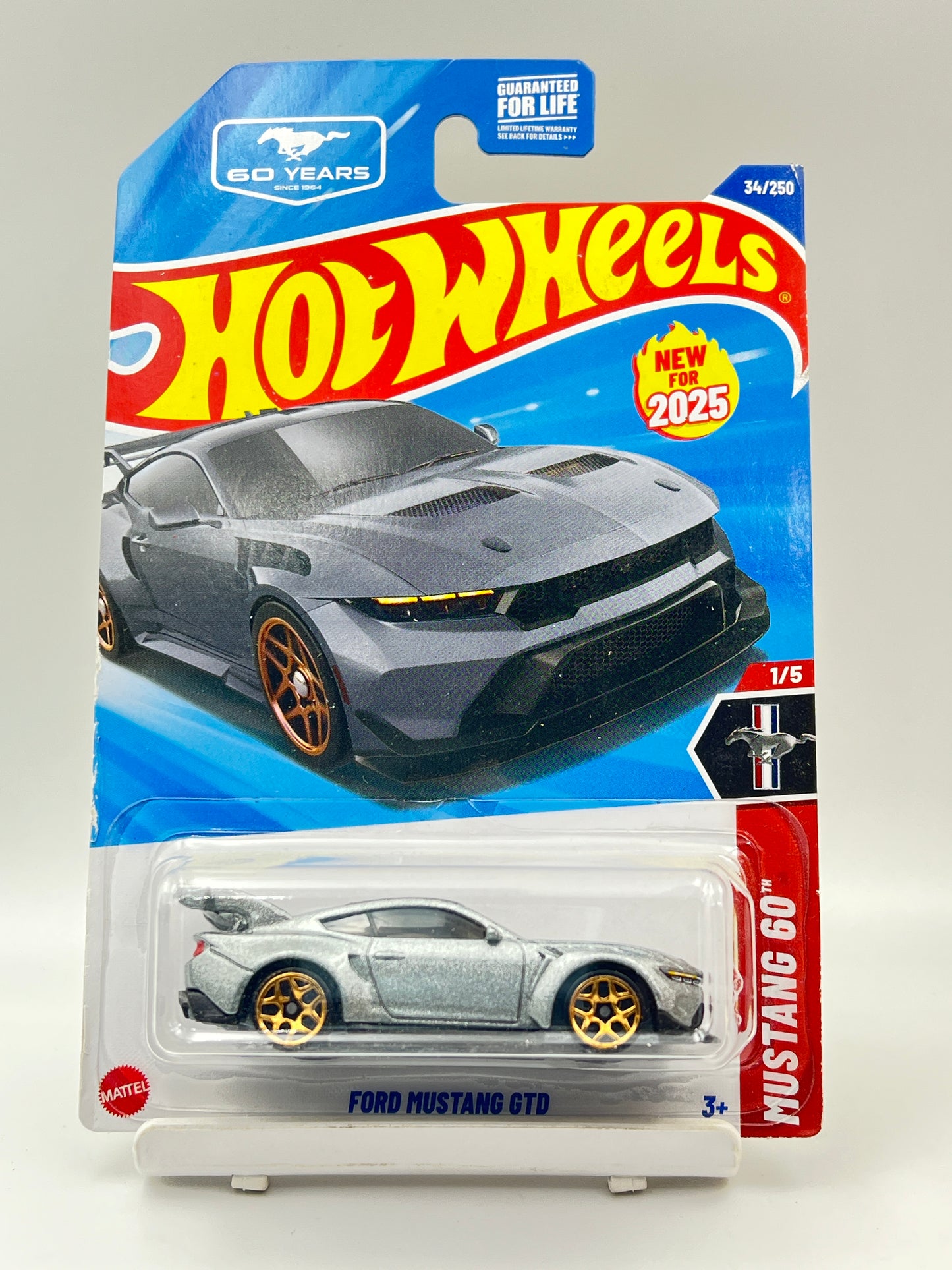 MILD SOFT CORNERS - HOT WHEELS - FORD MUSTANG GTD - SILVER - 1C