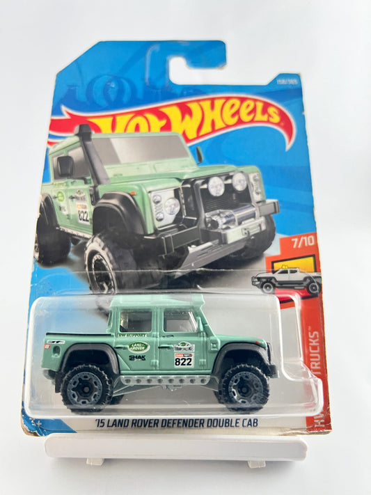 15 LANDROVER DEFENDER DOUBLE CAB - SLIGHT CREASED CARD - 5D - Its Fun- Hot wheels - matchbox - diecast