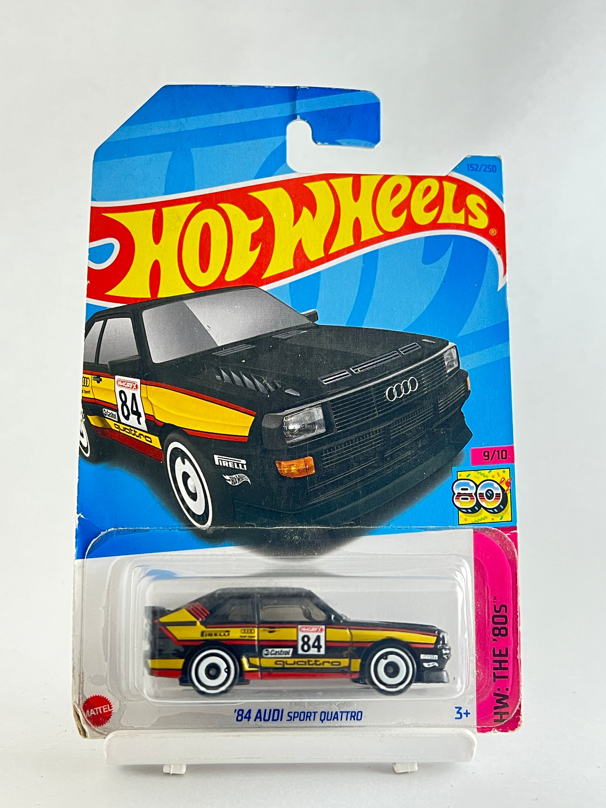 84 AUDI SPORT QUATTRO - BLACK - 3A (CARD CONDITION AS IN PICTURE) - Its Fun- Hot wheels - matchbox - diecast