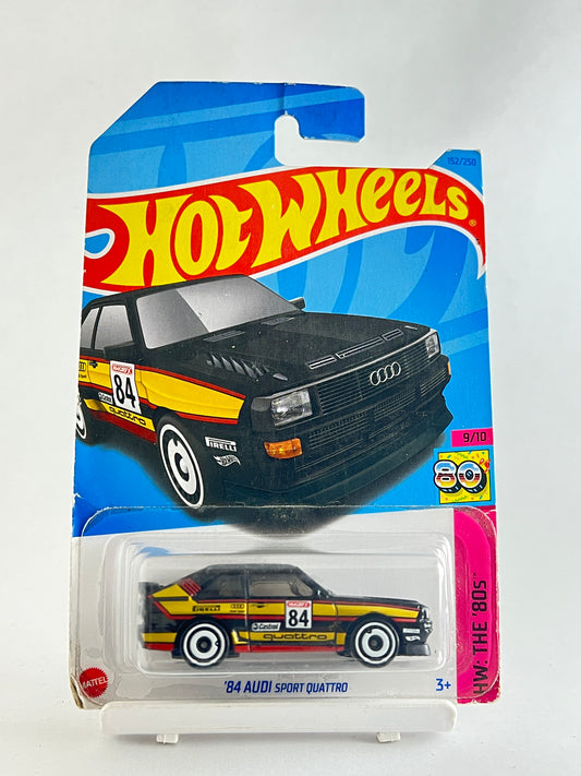 84 AUDI SPORT QUATTRO - BLACK - 3A (CARD CONDITION AS IN PICTURE) - Its Fun- Hot wheels - matchbox - diecast