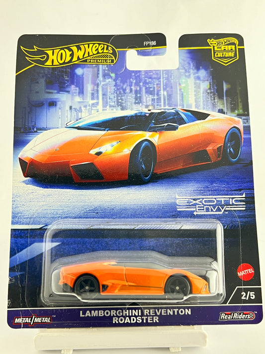 CREASED CARD - PREMIUM - LAMBORGHINI REVENTON ROADSTER - 5A - Its Fun- Hot wheels - matchbox - diecast