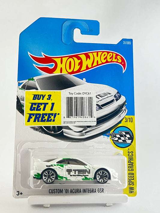 CUSTOM 01 ACURA INTEGRA GSR - 1A - Its Fun- Hot wheels - matchbox - diecast