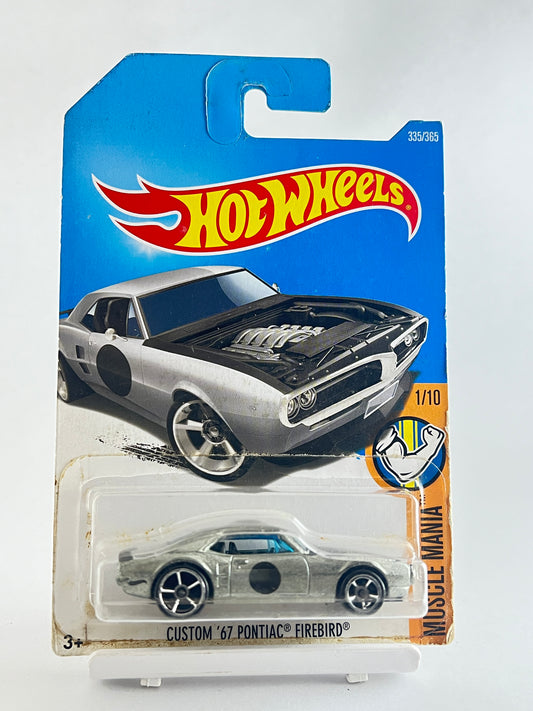 CUSTOM 67 PONTIAC FIREBIRD - HAIRLINE CRACK AND DIRT CARD - (CARD CONDITION AS IN PICTURE) - Its Fun- Hot wheels - matchbox - diecast