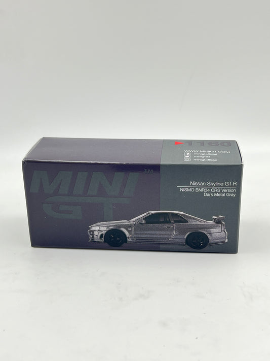 MINI GT - UNSEALED - NISSAN SKYLINE GT-R - NISMO BNR34 CRS VERSION - DARK METAL GREY