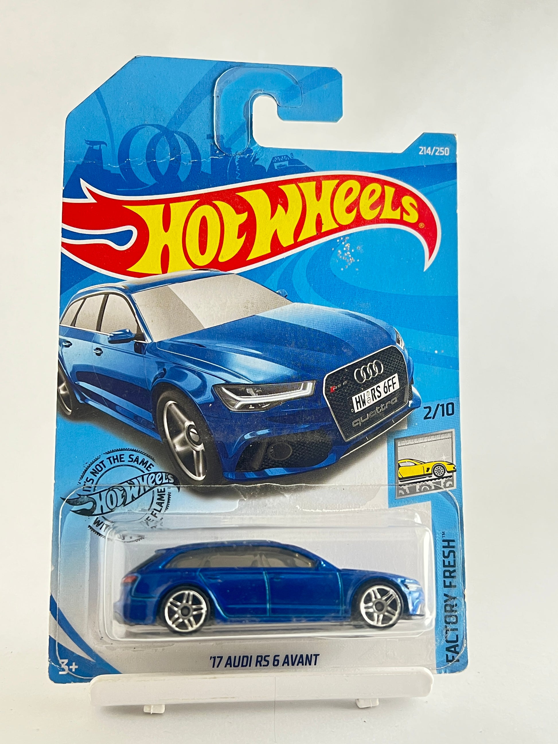 17 AUDI RS 6 AVANT - BLUE - (CARD CONDITION AS IN PICTURE) - 1C - Its Fun- Hot wheels - matchbox - diecast