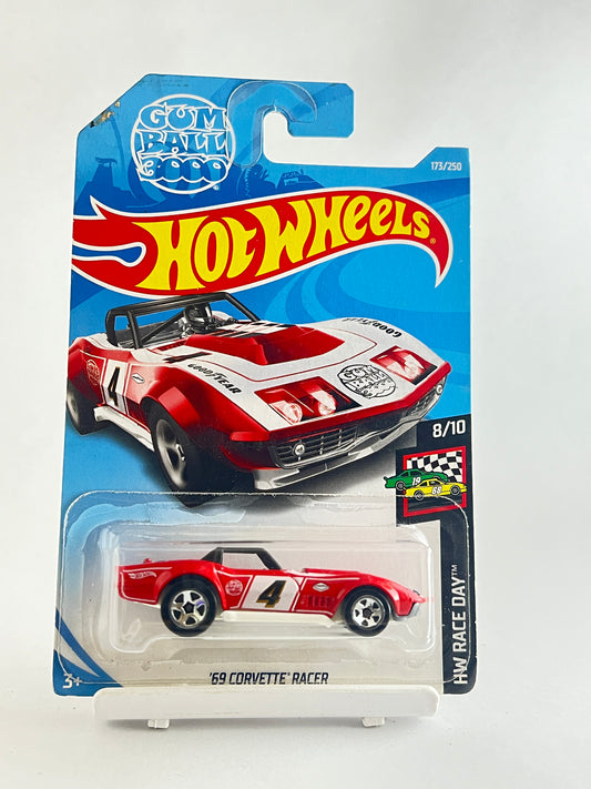 69 CORVETTE RACER - RED - 2B - Its Fun- Hot wheels - matchbox - diecast