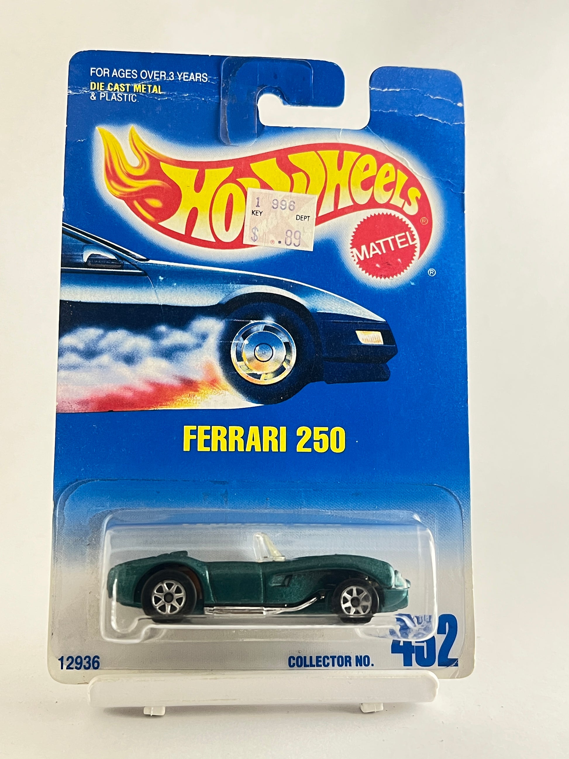 FERRARI 250 - GREEN - - (CARD CONDITION AS IN PICTURE) - Its Fun- Hot wheels - matchbox - diecast