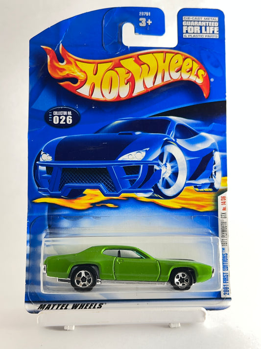 2001 FIRST EDITIONS - 1971 PLYMOUTH GTX - 1C - Its Fun- Hot wheels - matchbox - diecast