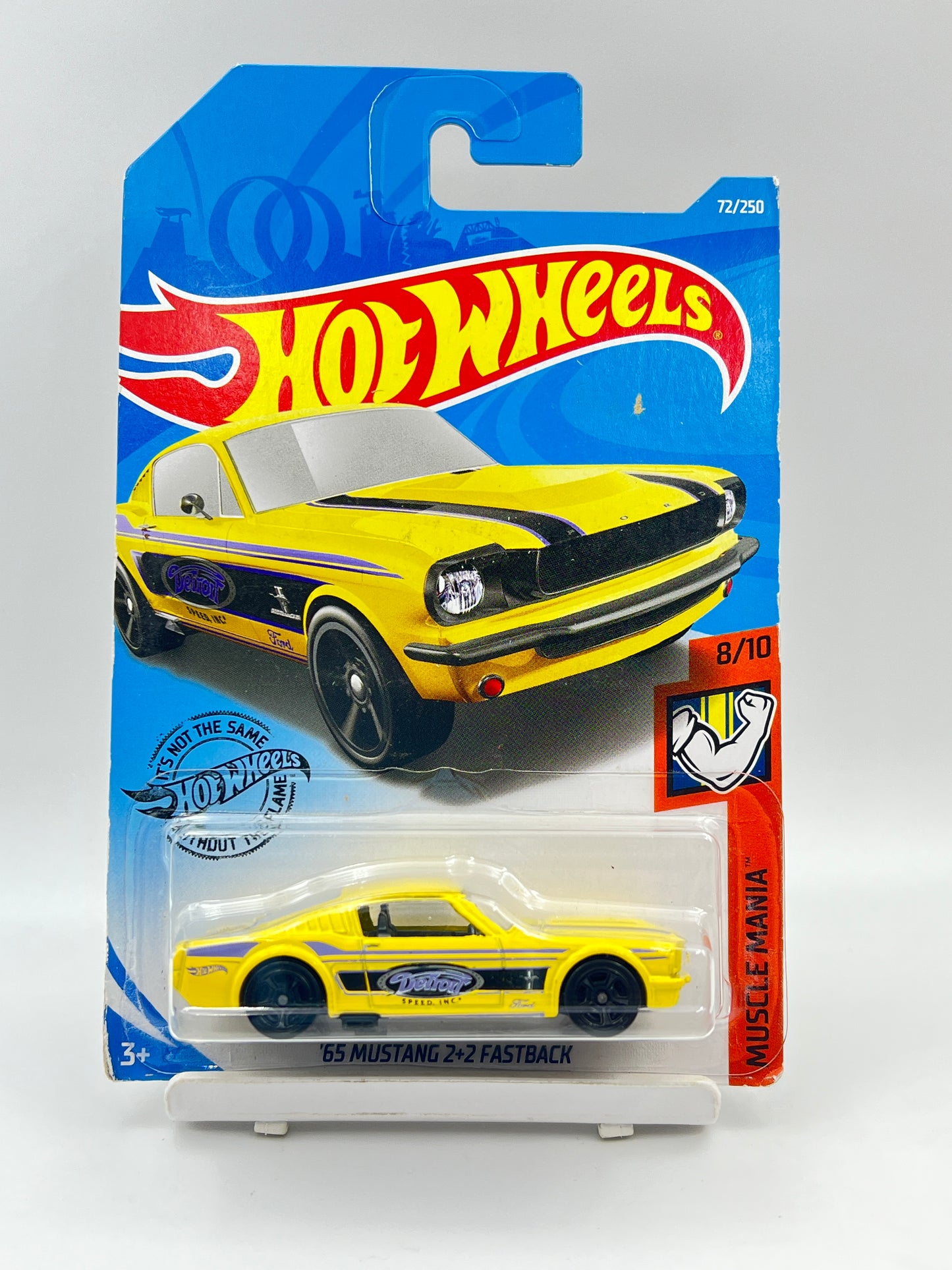 IMPORTED - HOT WHEELS -  65 MUSTANG 2+2 FASTBACK - YELLOW - C1