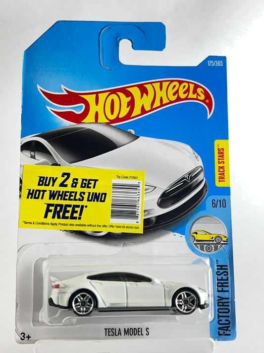 TESLA MODEL S - WHITE - 2B - Its Fun- Hot wheels - matchbox - diecast