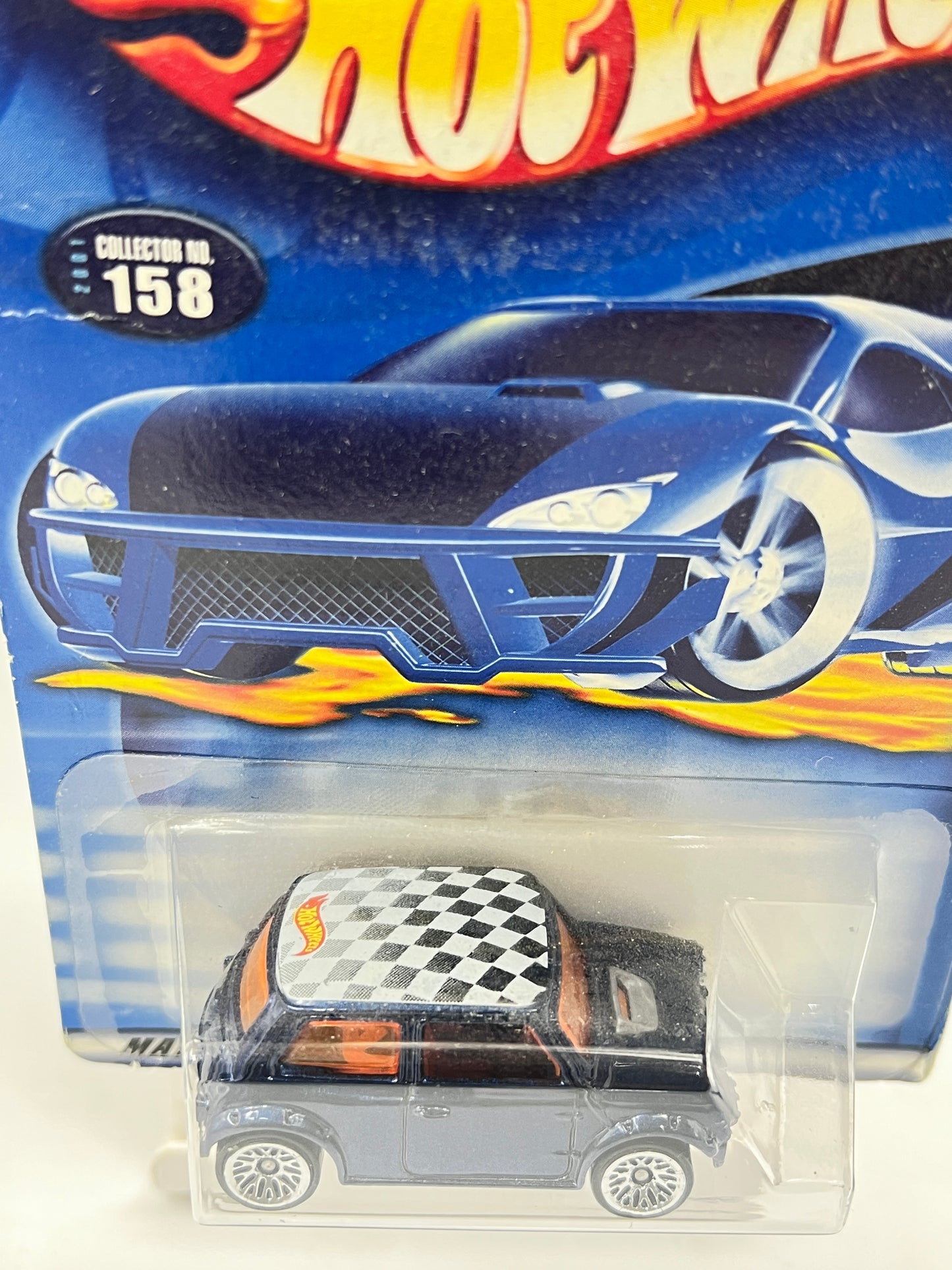 FULL METAL - CARD DAMAGED - HOT WHEELS - MINI COOPER - BLUE - 1A