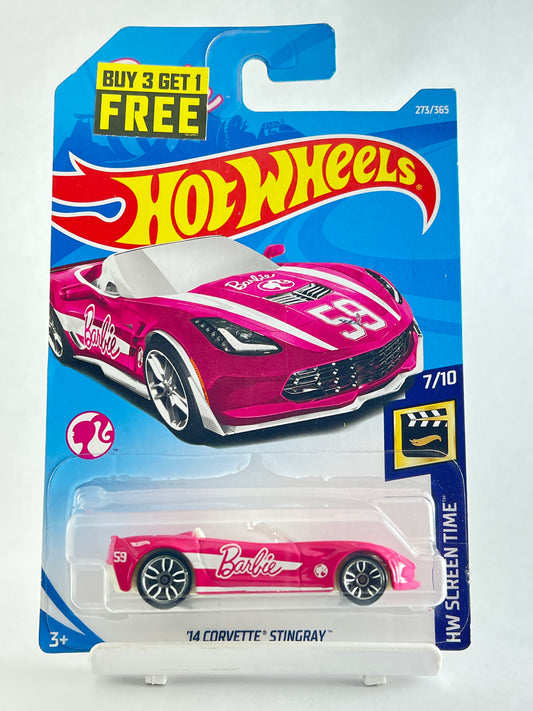 14 CORVETTE STINGRAY - BARBIE - 4F - Its Fun- Hot wheels - matchbox - diecast