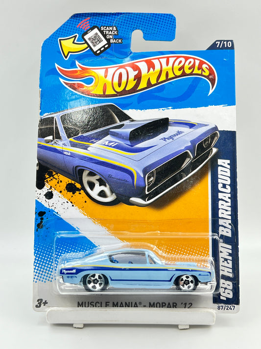 CREASED - IMPORTED - HOT WHEELS -  68 HEMI BARRACUDA - 1A