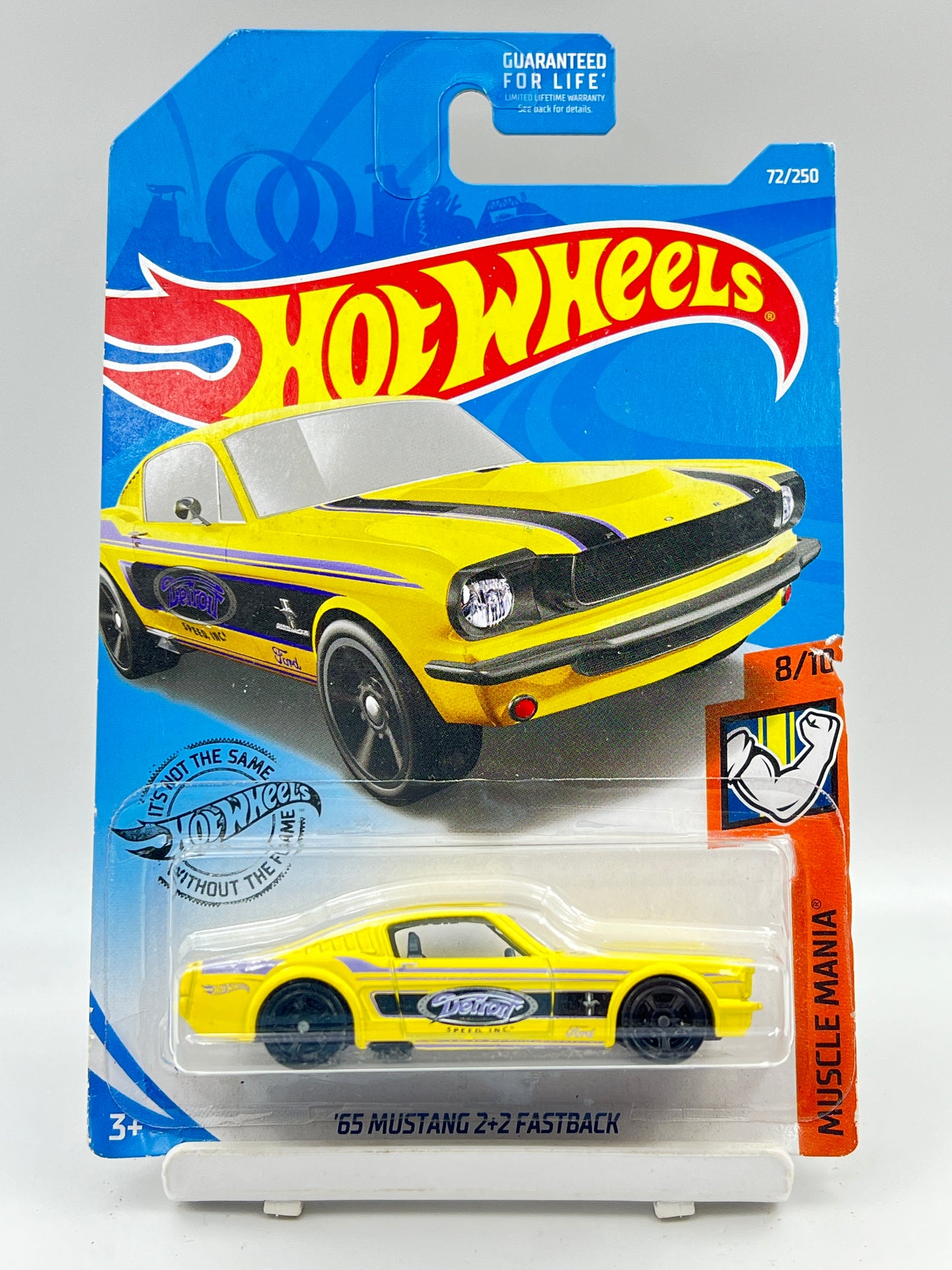 IMPORTED - HOT WHEELS -  65 MUSTANG 2+2 FASTBACK - YELLOW - 1C