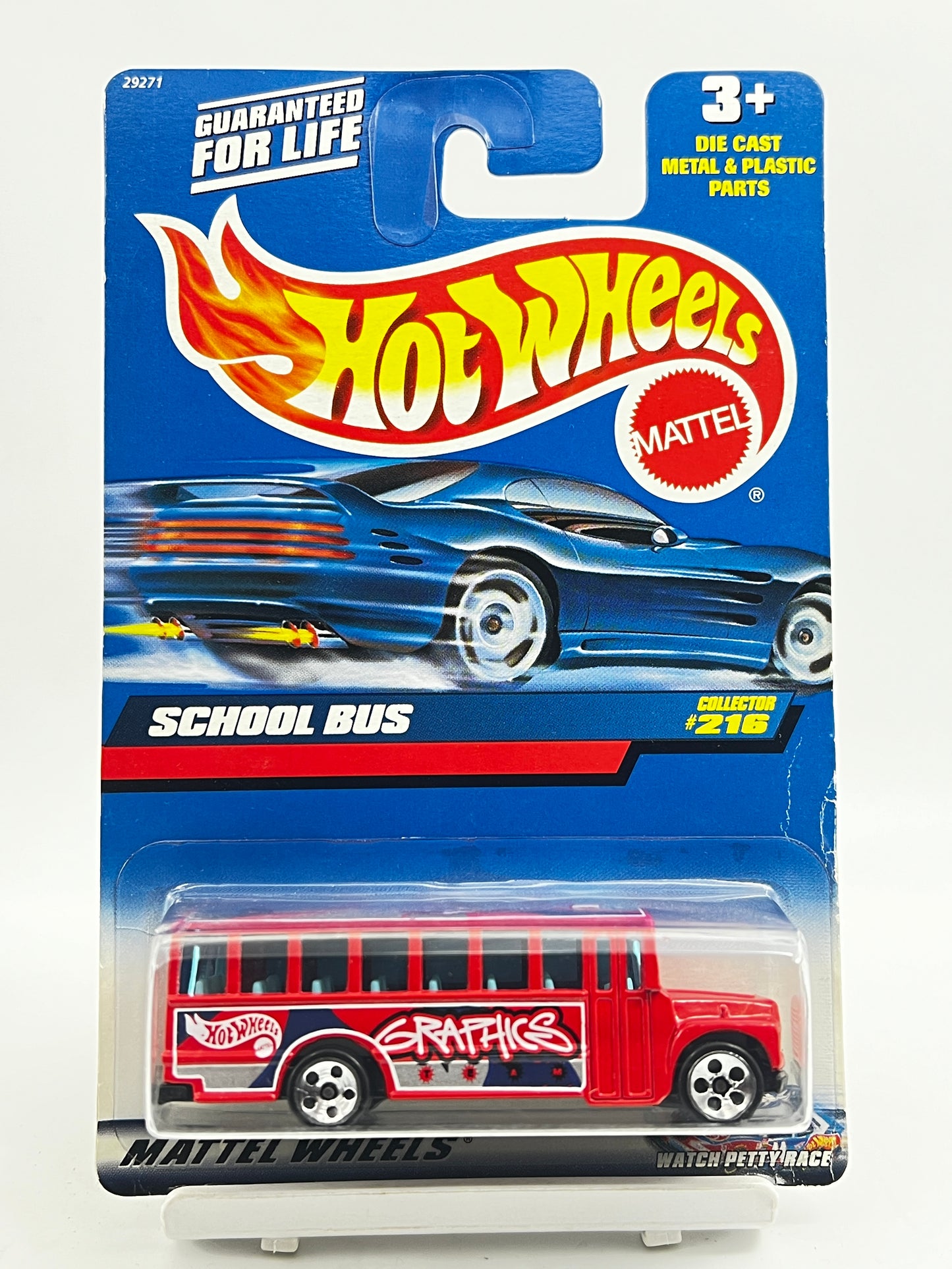 BLISTER DAMAGED - HOT WHEELS - SCHOOL BUS - RED - 3E