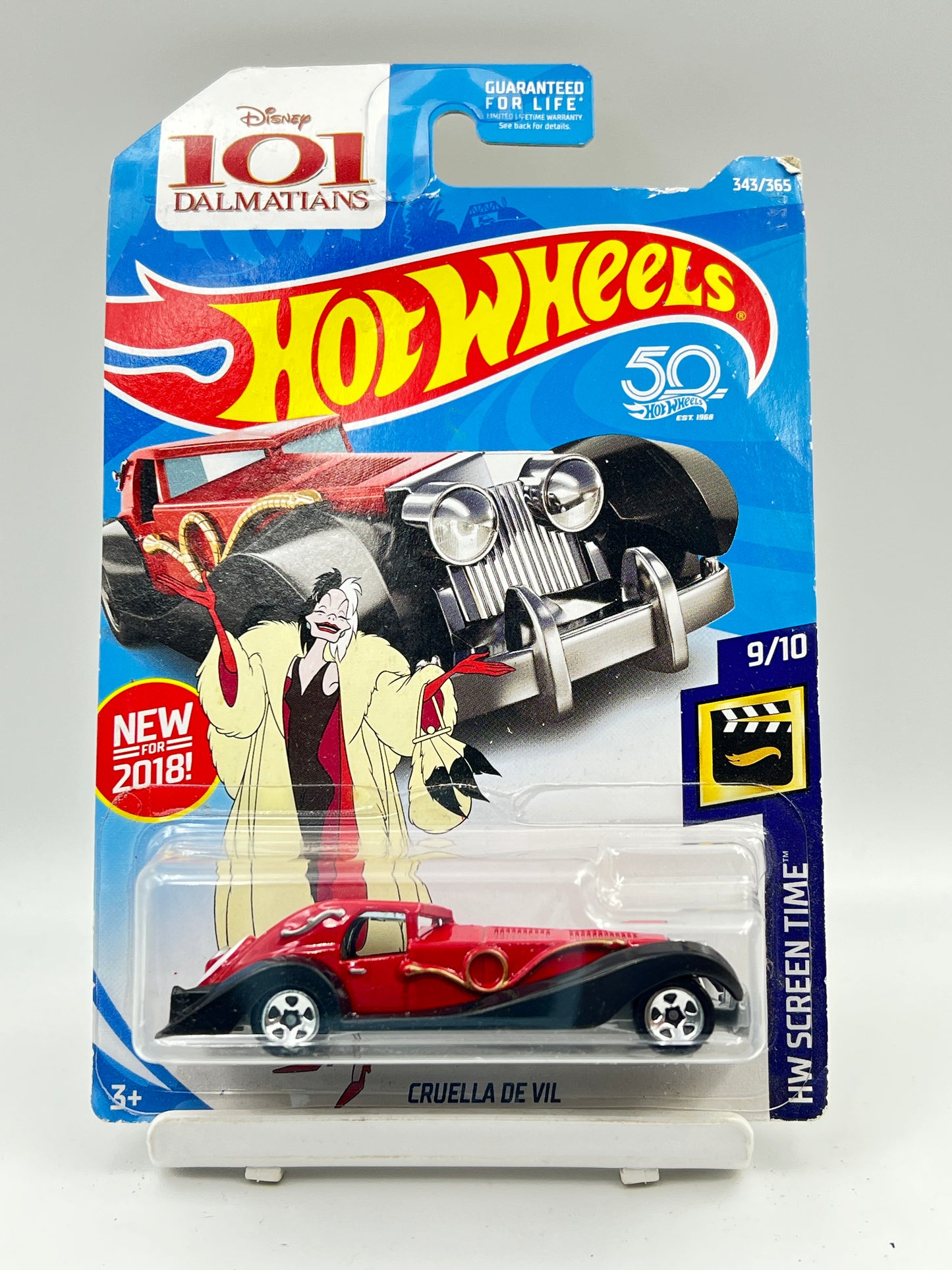 CREASED CARD - IMPORTED - HOT WHEELS -  CRUELLA DE VIL - 3B