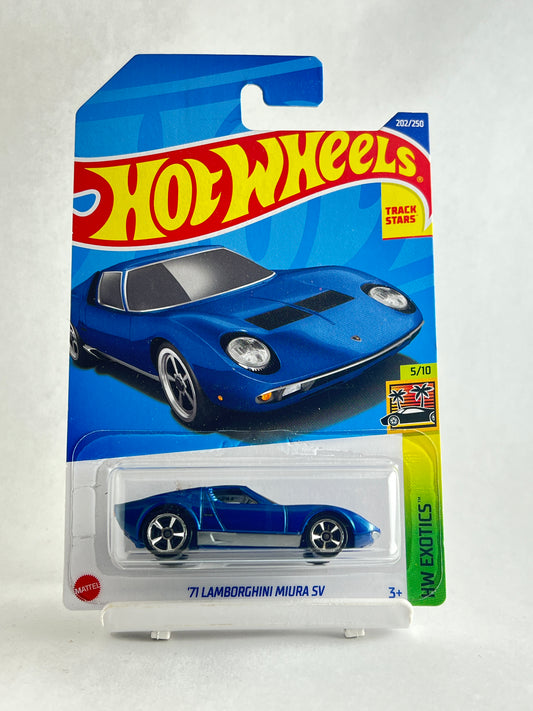 71 LAMBORGHINI MIURA SV - BLUE - 4C - Its Fun- Hot wheels - matchbox - diecast