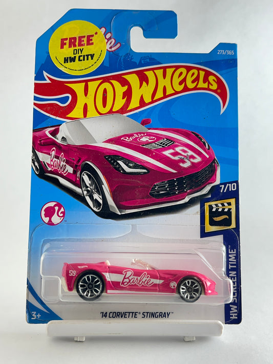 14 CORVETTE STINGRAY - BARBIE - 4B - Its Fun- Hot wheels - matchbox - diecast