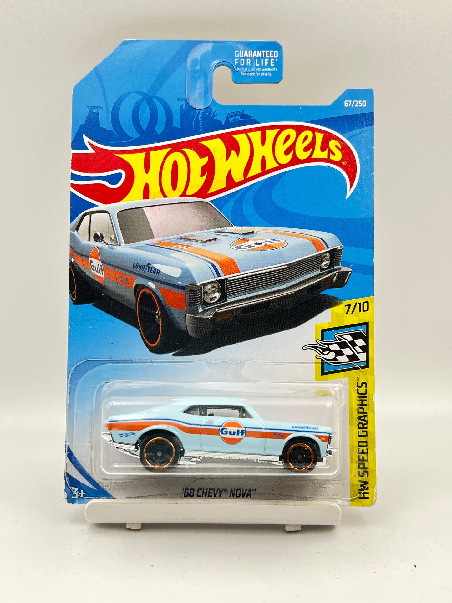 MILD SOFT CORNER - IMPORTED - HOT WHEELS -  68 CHEVY NOVA - GULF - 1C