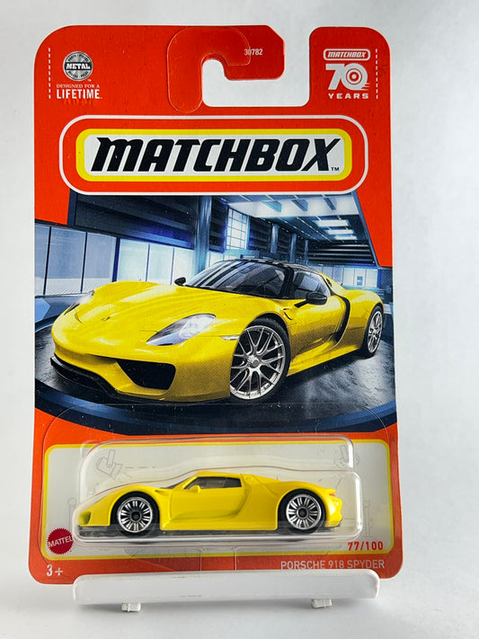 PORSCHE 918 SPYDER - YELLOW - Its Fun- Hot wheels - matchbox - diecast