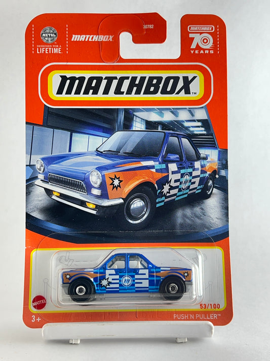 PUSH N PULLER - BLUE - Its Fun- Hot wheels - matchbox - diecast