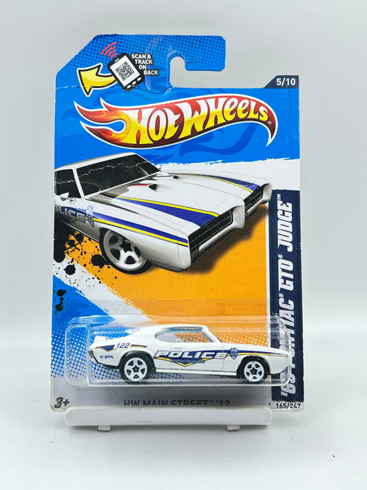 HOT WHEELS - 69 PONTIAC GTO JUDGE - WHITE - 2B