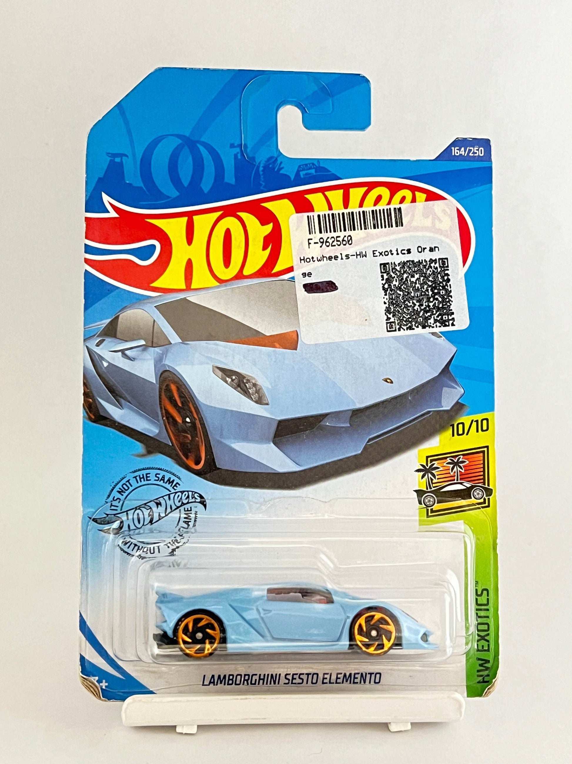 HOT WHEELS - LAMBORGHINI SESTO ELEMENTO - STICKER ON CARD - 3D - Its Fun
