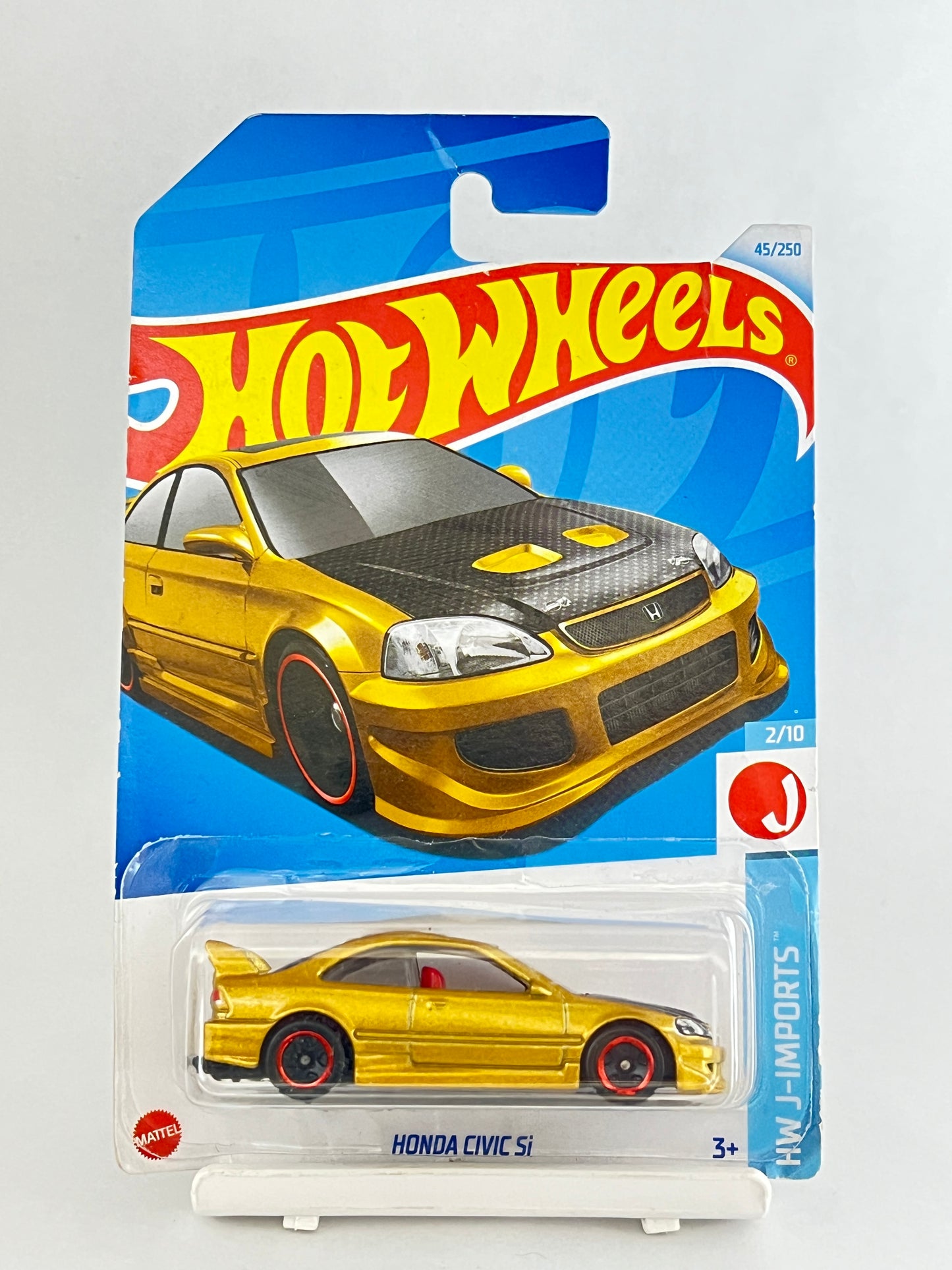 DAMAGED CARD - HONDA CIVIC SI - GOLD - 1D - Its Fun- Hot wheels - matchbox - diecast