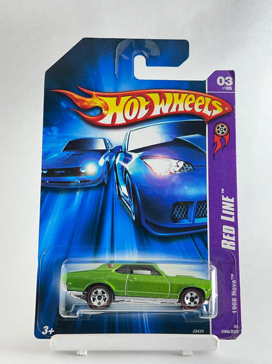 RED LINE - 1968 NOVA - 1A - Its Fun- Hot wheels - matchbox - diecast