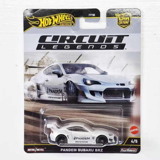 IMPORTED HOT WHEELS PREMIUM - CIRCUIT LEGENDS - PANDEM SUBARU BRZ - PEARL WHITE - 5A