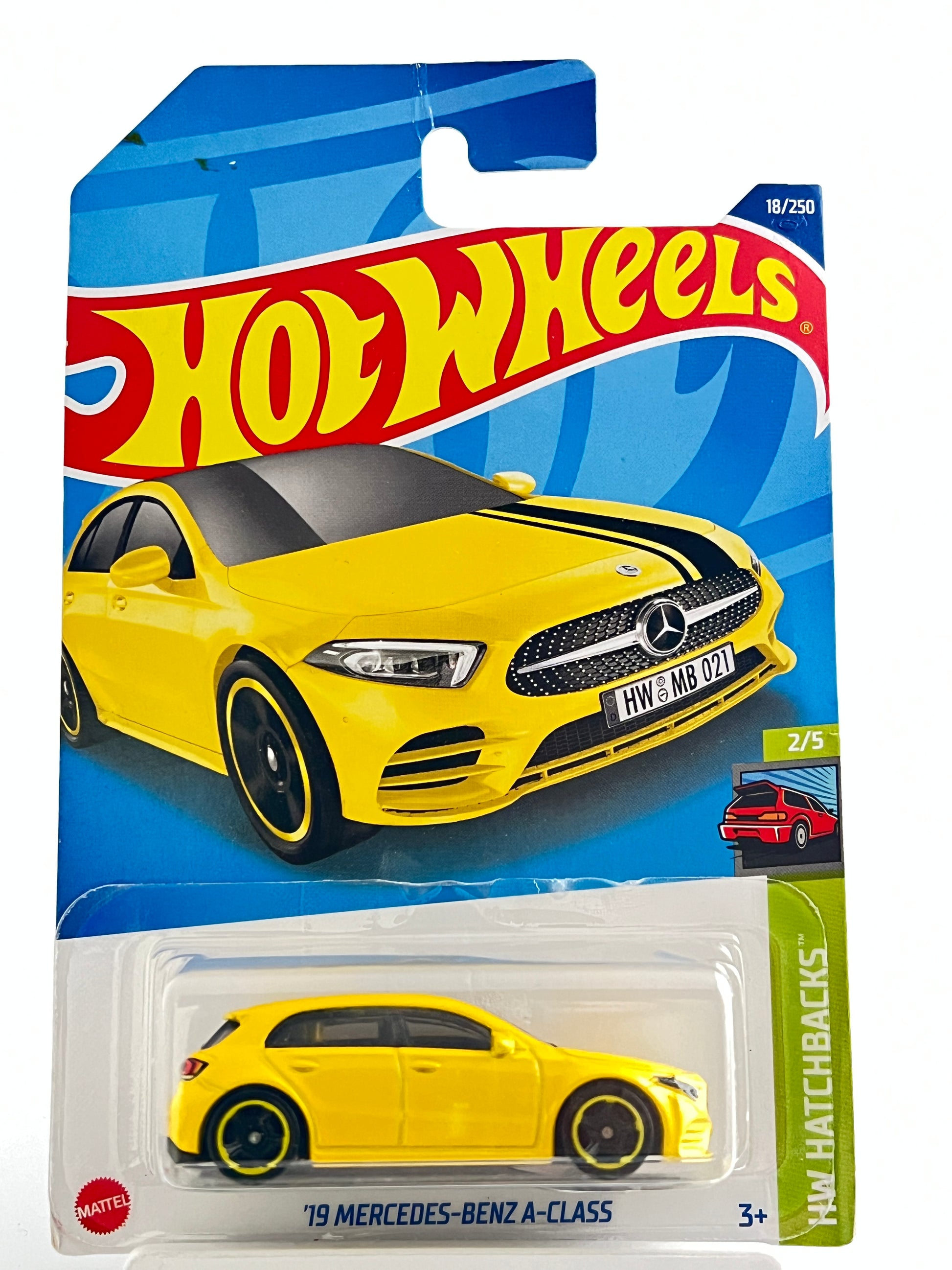19 MERCEDES BENZ A-CLASS - YELLOW- 4A - Its Fun- Hot wheels - matchbox - diecast
