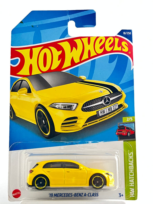 19 MERCEDES BENZ A-CLASS - YELLOW- 4A - Its Fun- Hot wheels - matchbox - diecast