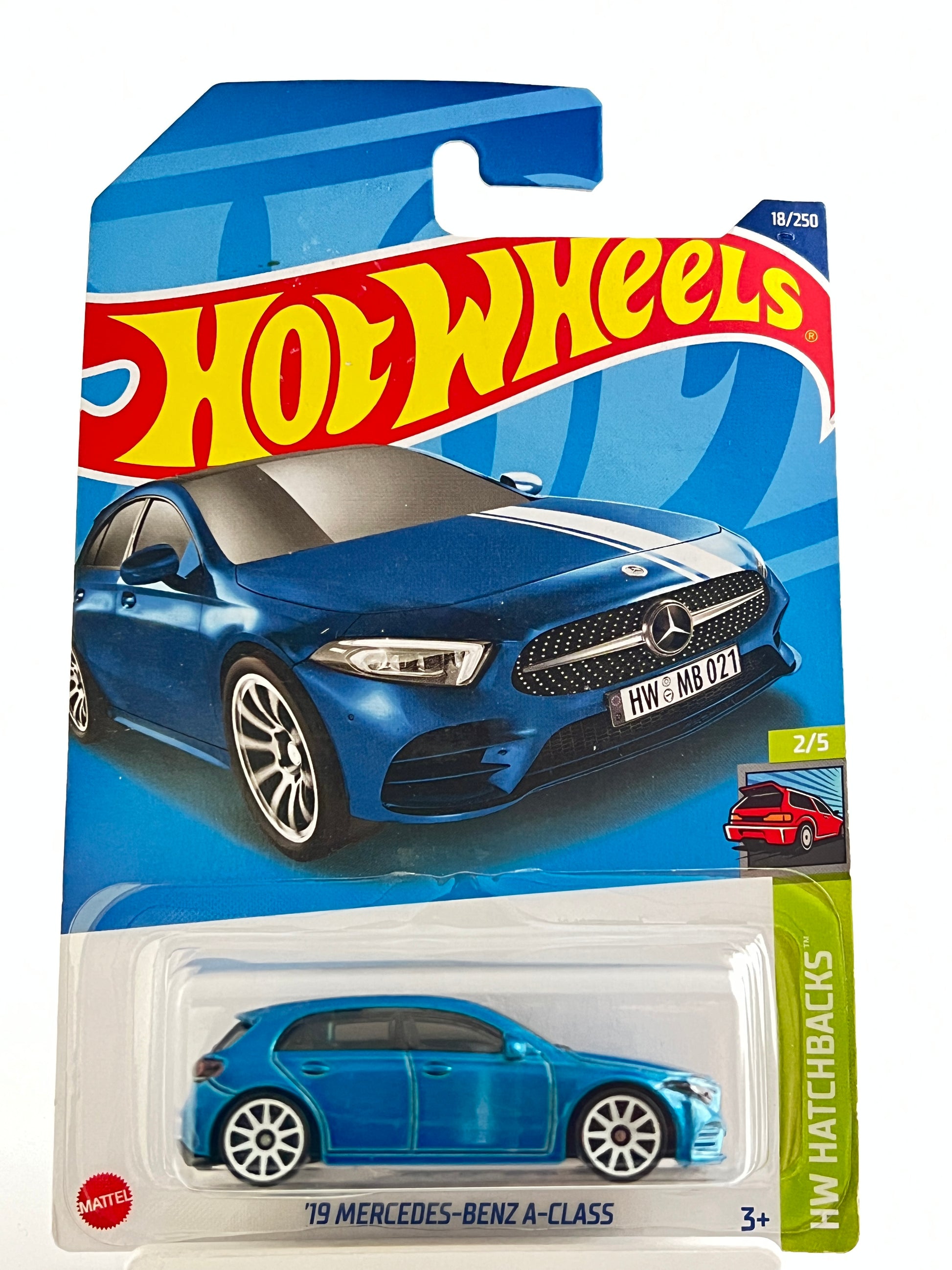 19 MERCEDES BENZ A-CLASS - BLUE- 4A - Its Fun- Hot wheels - matchbox - diecast