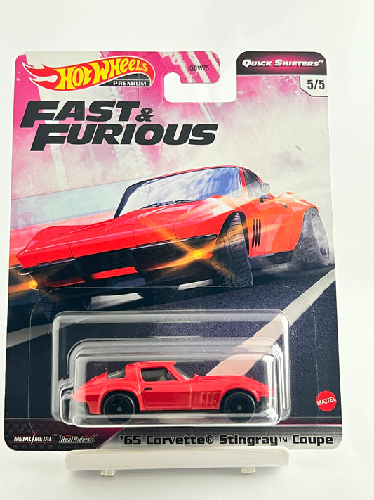 PREMIUM - FAST AND FURIOUS -65 CORVETTE STINGRAY COUPE - 4B - Its Fun- Hot wheels - matchbox - diecast