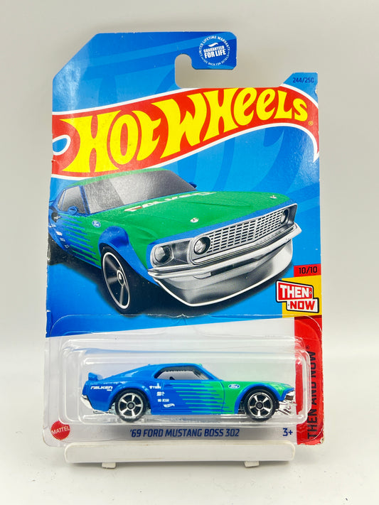 VERY MILD BLISTER CRACK - IMPORTED - HOT WHEELS -  69 FORD MUSTANG BOSS 302 - FALKEN- C2