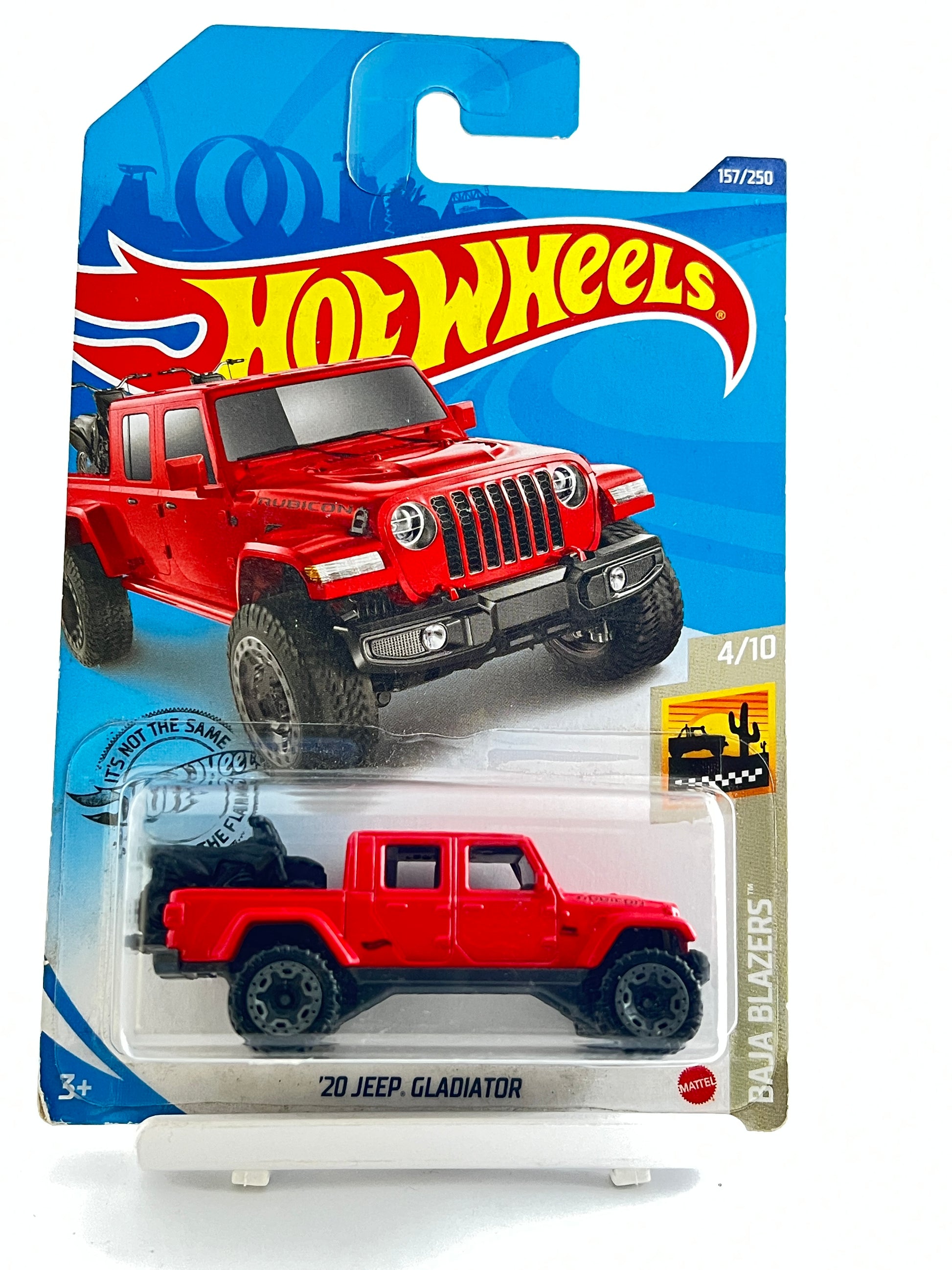 20 JEEP GLADIATOR - RED -SLIGHT BLISTER CRACK- 3B - Its Fun- Hot wheels - matchbox - diecast