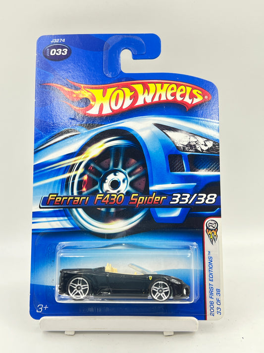 HOT WHEELS - FERRARI  F430 SPIDER - BLACK - 1B