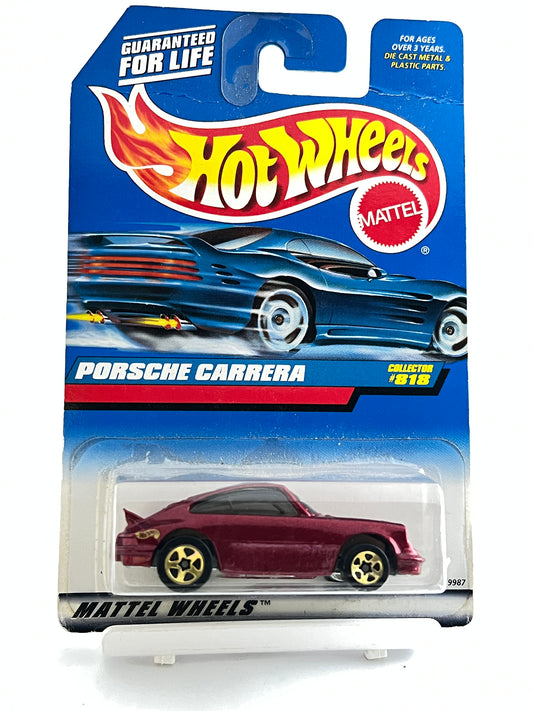 PORSCHE CARRERA - HEAVY METAL CARD-RED- BLISTER CRACK -3B - Its Fun- Hot wheels - matchbox - diecast