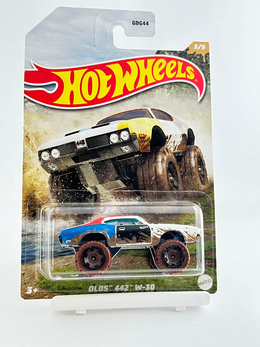 OLDS 442 W-30 - CARD ART - 3B - Its Fun- Hot wheels - matchbox - diecast