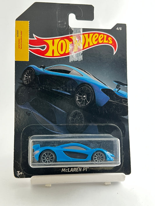 MCLAREN P1 - CARD ART - STICKERS STUCK ON CARD - 3B - Its Fun- Hot wheels - matchbox - diecast