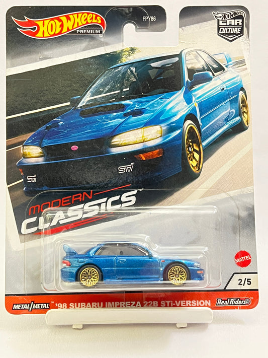 HOT WHEELS - PREMIUM - MODERN CLASSICS - 98 SUBARU IMPREZA 22B STI VERSION - 5A - Its Fun- Hot wheels - matchbox - diecast