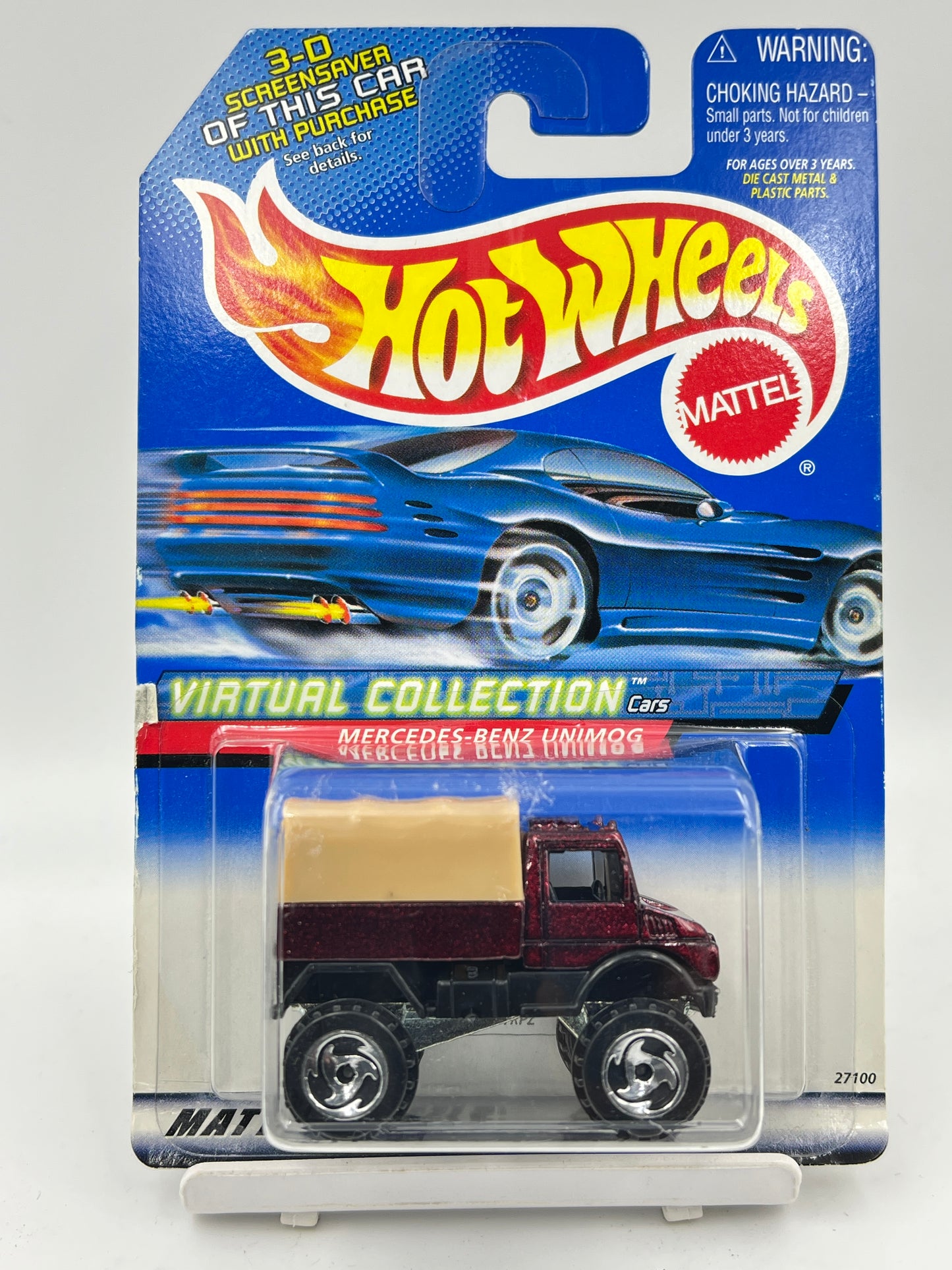 MILD CREASE - HOT WHEELS - MERCEDES BENZ UNIMOG - RARE - 6C