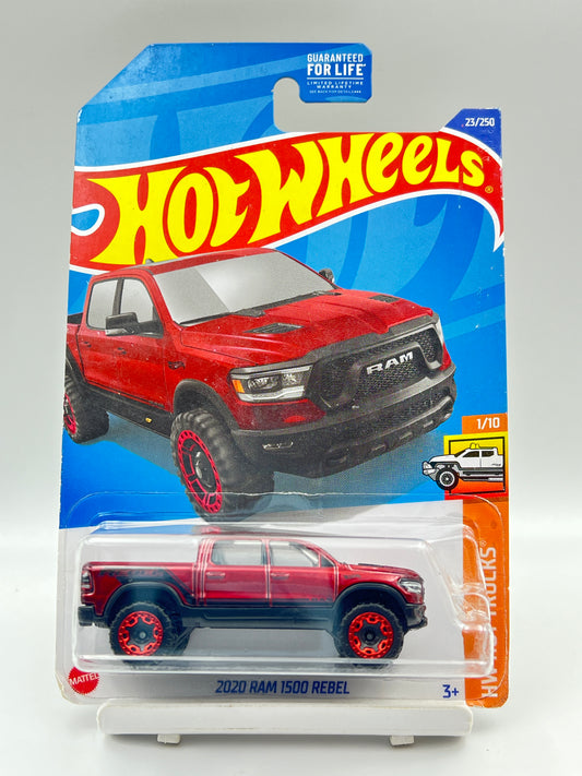MILD BLISTER BEND - ( CARD AS IN PIC ) - IMPORTED - HOT WHEELS -  2020 RAM 1500 REBEL - 1A